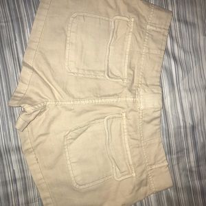 Women’s Cream Cargo Shorts
